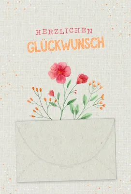 Produktbild von Geldkarte - Glückwunschkarten im Format 11,5 x 17 cm - Blumen