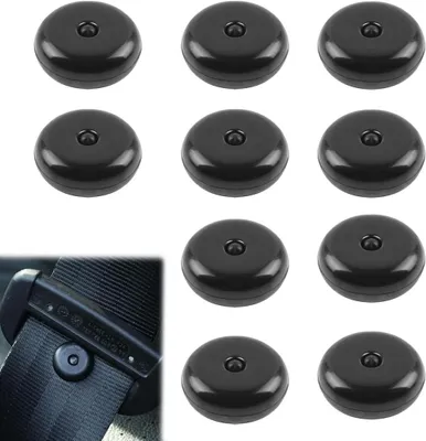 Productafbeelding van Autogordel Knoppen - Gordel Clips - Veiliger Reizen - Universele Compatibiliteit - 20 Stuks - Zwart