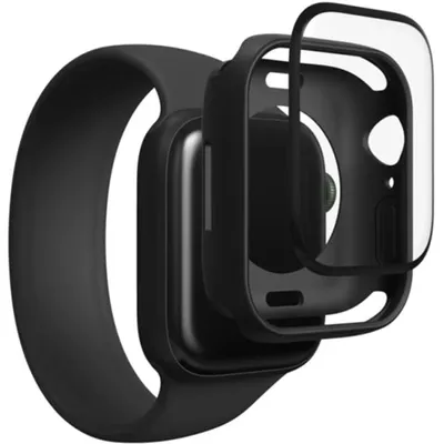 Obrázek produktu pro Ochranné pouzdro s hybridním sklem Zagg Glass Fushion 360 pro Apple Watch 8/7 45 mm, černé / průhledné