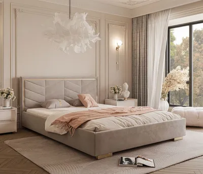 Produktbild von Polsterbett AURORA 180x200 mit Bettkasten und Metallgestell French Velvet 687