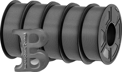 Image de filament 3D, matériau ASA, résistant aux UV et aux intempéries, ASA Gris 5rouleaux
