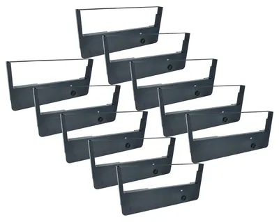 Produktbild von vhbw 10x Farbband Schriftband kompatibel mit Tally Genicom 6300 Nadeldrucker, Bondrucker - Schwarz