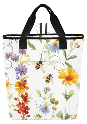 Produktbild von Isolierkühltasche mit rosa Blumenmuster