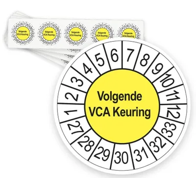 Produktbild von VCA-Prüfaufkleber (50 Stück, Durchmesser 35 mm)