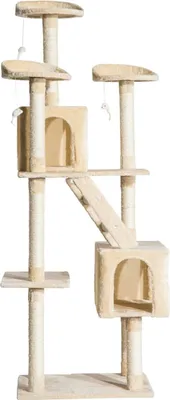 Obrázek produktu pro Strom pro kočky - Škrabadlo - 5 úrovní - Dřevo - 60x50x181 cm - Pro kočky