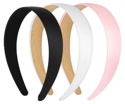 Image de Solidchoice - 3 barrettes en satin pour femmes