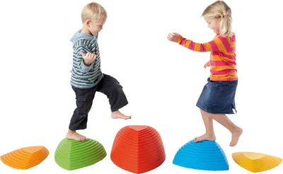 Produktbild von Hügelkuppen-Set, Balance Spiel, Balancierspiel, Kinder, Kindergarten, 4-tlg.