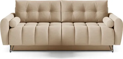 Produktbild von Schlafsofa Ohio  Beige (Castel 15) - Couch mit Schlaffunktion und Bettkasten, Wohnzimmermöbel, Schlafsofa, Bettsofa