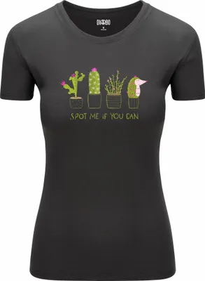 Produktbild von Diarbo Damen T-Shirt mit Tierliebhaber Druck Kaktus-Igel Dunkelgrau Gr.XXL