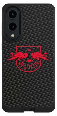 Produktbild von NIVOCASE Handyhülle für Samsung Galaxy S25 Edge  Hülle NIVOpure Case Schwarz Carbon Offizielles Lizenzprodukt RB Leipzig