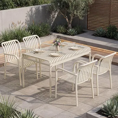 Obrázek produktu pro di volio zahradní stůl venkovní stůl 130 × 80 cm Malio béžový