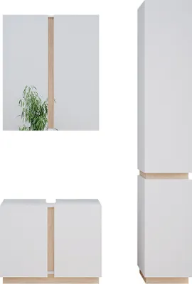 Immagine prodotto di Set di mobili da bagno Vicco Gloria Bianco 3 parti, con colonna, Model 40889