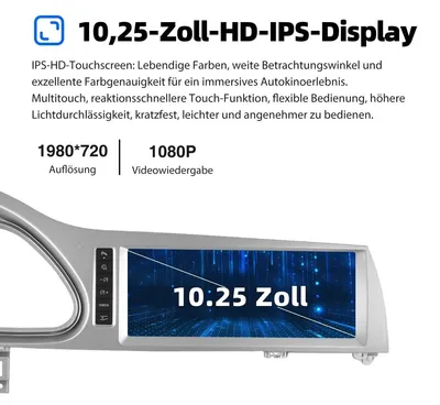 Obrázok produktu pre Android autorádio s operačným systémom 15, 10,25-palcovým dotykovým displejom, určené pre model Audi Q7 4L s multimediálnym systémom MMI 2G (ročníky 2005-2009), s GPS navigáciou, podporou Carplay a Android Auto, Bluetooth, 6 GB RAM a 128 GB úložiska, formát 2 DIN