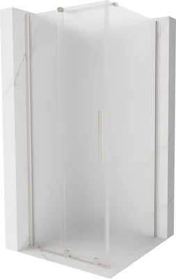 Produktbild von Mexen Velar Duschkabine 100x100cm, Frostglas, nickel gebürstet