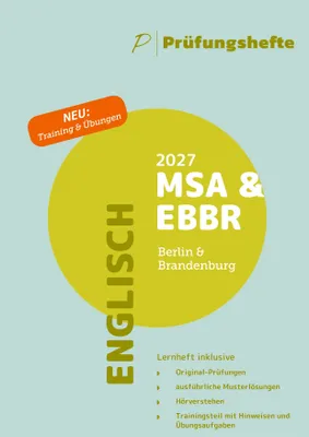 Produktbild von Prüfungsheft MSA und eBBR 2027 Berlin/Brandenburg - Englisch