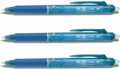 Produktbild von Pilot Frixion Clicker 0.5 Tintenroller hellblau 3er-Set