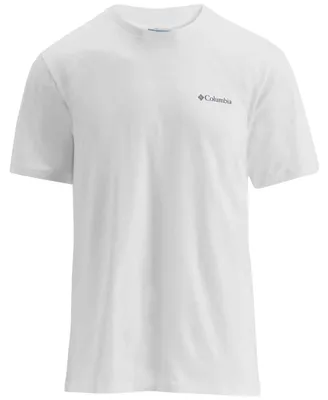 Produktbild von T-Shirt Columbia Camiseta Columbia CSC Outdoor Back Graphic manga corta blanco beige azul claro azul oscuro für Herren