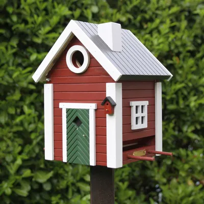 Obrázek produktu pro Wildlife Garden WG101 Multiholk Schwedenkate – kombinovaná ptačí budka a hnízdící budka/ptačí domeček ze dřeva