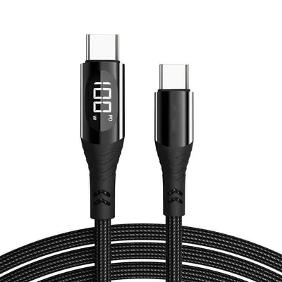 Obrázok produktu pre Dátový kábel USB-C typu C Indikátor LED nabíjací kábel 5A PD100W rýchlonabíjací kábel