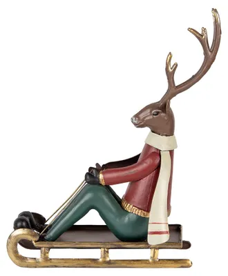 Produktbild von Clayre & Eef Dekorationsfigur Hirsch 27x10x31 cm Braun Metall