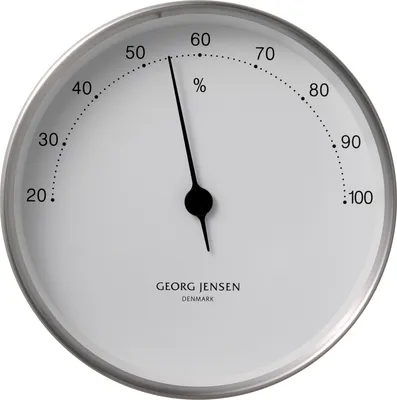 Produktbild von Georg Jensen - KOPPEL higrometr 10 cm, stal nierdzewna, biała tarcza