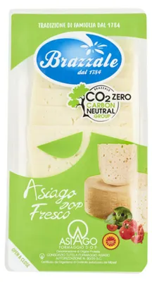Zdjęcie produktu dla Plastry sera Asiago PDO 80 g - Brazzale
