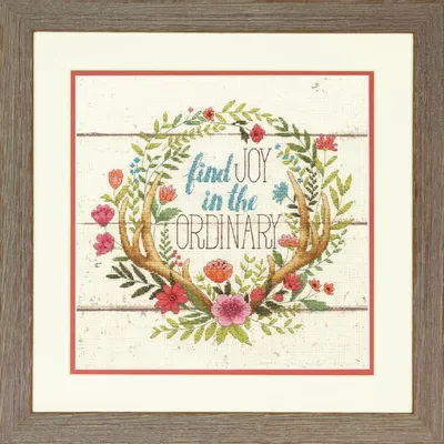 Produktbild von Dimensions Kreuzstich Set "Rustikale Blüte", Zählmuster, 30,4x30,4cm