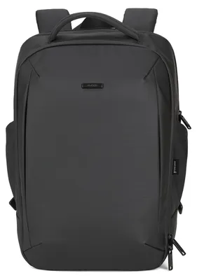 Image de Sac à dos unie Enigma, en polyester noir, style décontracté, avec fermeture éclair et bandoulière