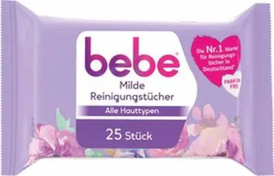 Produktbild von bebe milde Reinigungstücher Alle Hauttypen 25Stk (500g Packung)