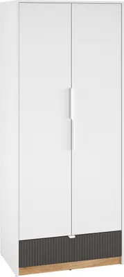 Produktbild von Marmex Möbel Torino 02 Zweitüriger Kleiderschrank mit Regal und Kleiderstange, Schrank mit Schublade 82x196x53 für Jugendzimmer, Wohnzimmer
