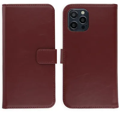 Produktbild von Selencia Echtleder Klapphülle iPhone 12 (Pro) - Burgundy