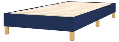 Produktbild von Boxspringbett mit Matratze Blau 90x200 cm Stoff Polsterbett