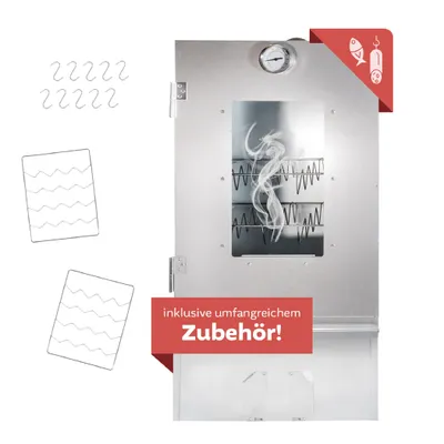 Produktbild von Räucherofen mit umfangreichem Zubehör, Räucherschrank mit 3 Etagen