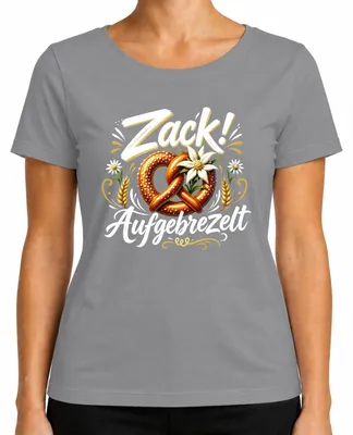 Imagen del producto de Zack! Camiseta tradicional bávara para , para mujer, estilo "lederhosen", color gris, talla M