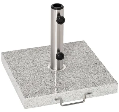 Immagine prodotto di Supporto per ombrellone mobile 28 kg marmo acciaio inossidabile 42x42x36 cm base per ombrellone stabile per giardino e terrazza