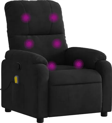 Obrázok produktu pre masážne kreslo vidaXL Black z mikrovlákna