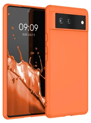 Produktbild von kwmobile Handyhülle für Google Pixel 6 Hülle - TPU Case - Kabelloses Laden - Schutzhülle Cover in Fruity Orange