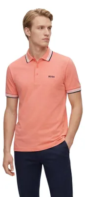 Produktbild von BOSS Poloshirt Paddy normale Passform orange einfarbig Baumwolle