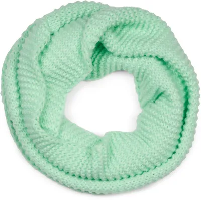 Produktbild von styleBREAKER Uni Strick Loop Schal Einfarbig mit Wellenmuster, warmer Winter Strickschal, Schlauchschal 01018169