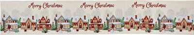 Produktbild von Retro Weihnachtstischläufer Merry Christmas 183 x 33 cm