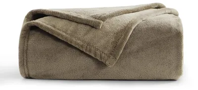 Produktbild von Weiche Decke in Taupe - Fleece Decke 130x150 cm
