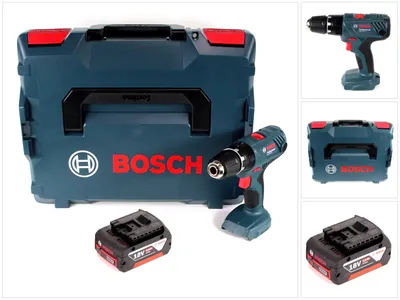 Image de Bosch Professional GSB 18V-21 Perceuse-visseuse à percussion sans fil 18V 55Nm + 1x batterie 5,0Ah + L-Boxx - sans chargeur
