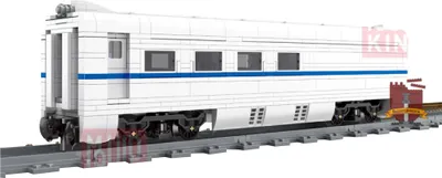 Produktbild von 12002CX-Waggon für den weißen Hochgeschwindigkeitszug-(Mould King) Klemmbausteine
