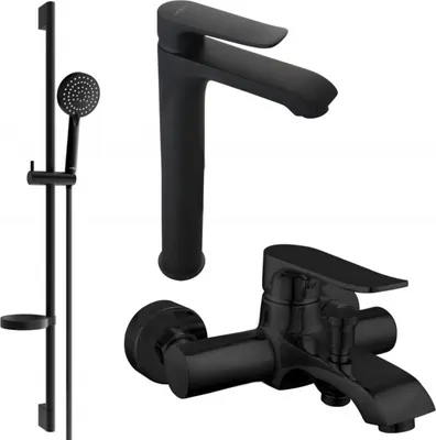 Produktbild von Mexen Pecos DS75 Badewannenset, Schwarz - 72713DS75-70