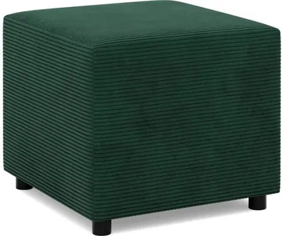 Produktbild von Sitzpouf für das Wohnzimmer 50 x 50 cm, Cord - Dunkelgrün