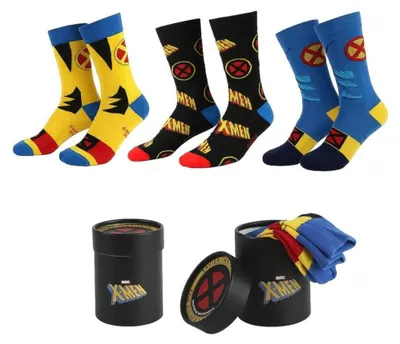 Produktbild von X-Men Marvel Socken-Set fü r Erwachsene, sortiert, 3 Stü ck