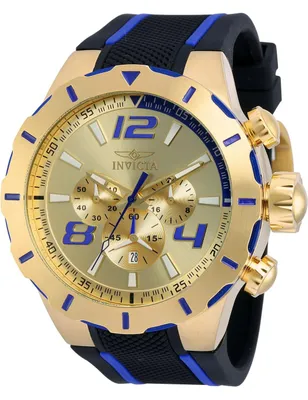 Obrázek produktu pro Invicta S1 Rally 20107 Pánské Hodinky - Quartz Hnutí - Nerezová Ocel s Zlatým Ciferníkem - 53 mm