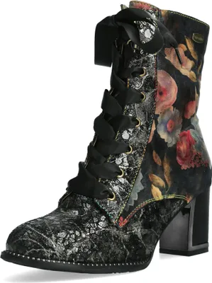 Immagine prodotto di Laura Vita stivaletto donna in pelle stampa serpente motivo floreale Kacio 07, misura:38 EU, colore:Grigio