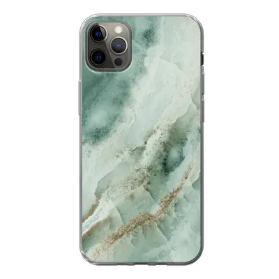 Produktbild von MuchoWow® Handyhülle Schutzhülle Hülle für iPhone 13 Pro Max Naturstein - Grün - Chic Silikon Softcase Handy Hülle - Mobiltelefon