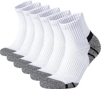 Produktbild von Herren Kurzsocken 6 Paar, atmungsaktive Baumwolle, mit Dämpfung, für Laufen